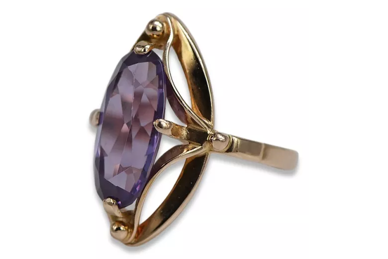 Original Vintage 14K Rose Gold Alexandrite Ring Vintage Jewlery vrc047r